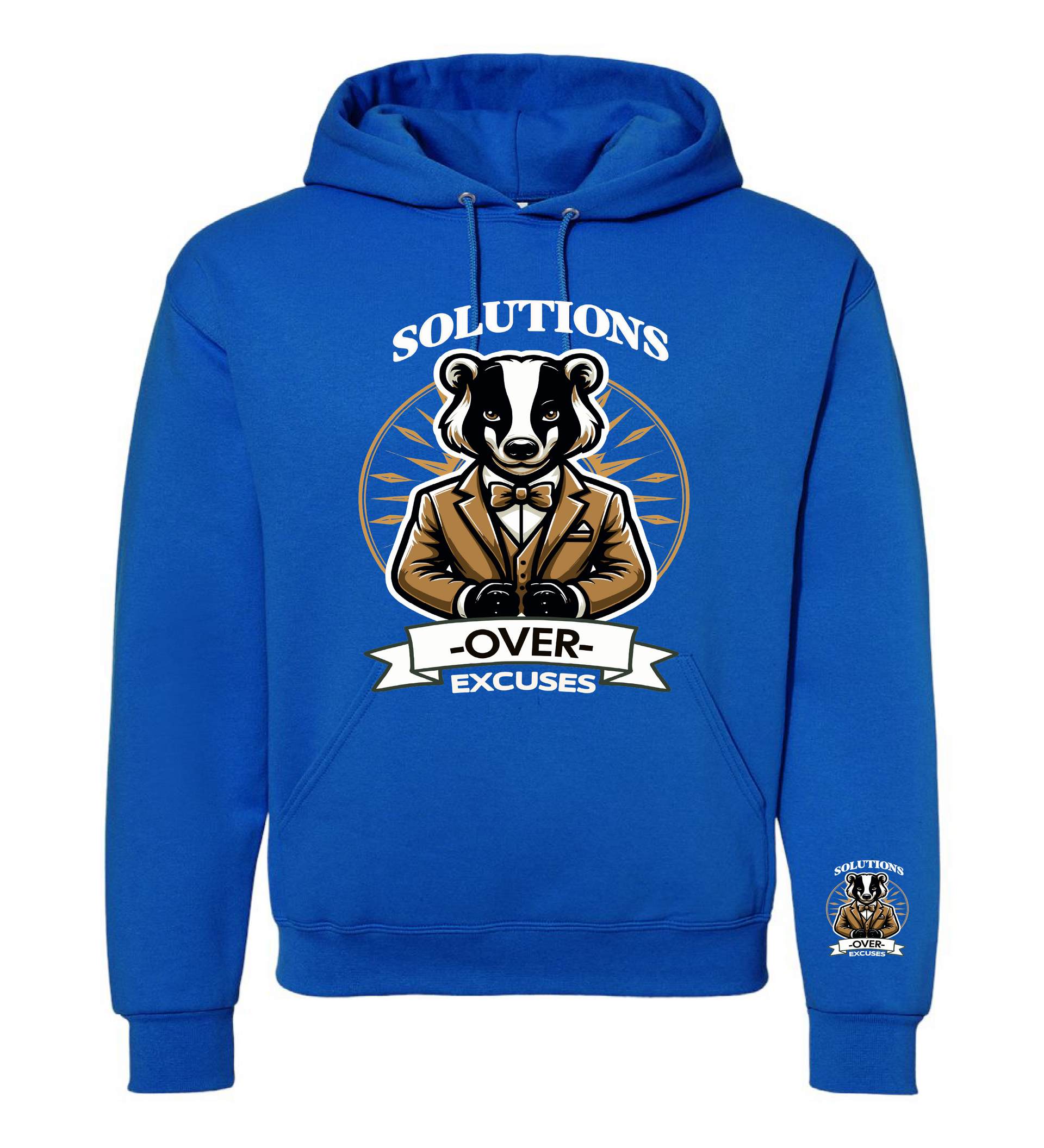 Solutions Over Excuses Brown Sweat Shirts