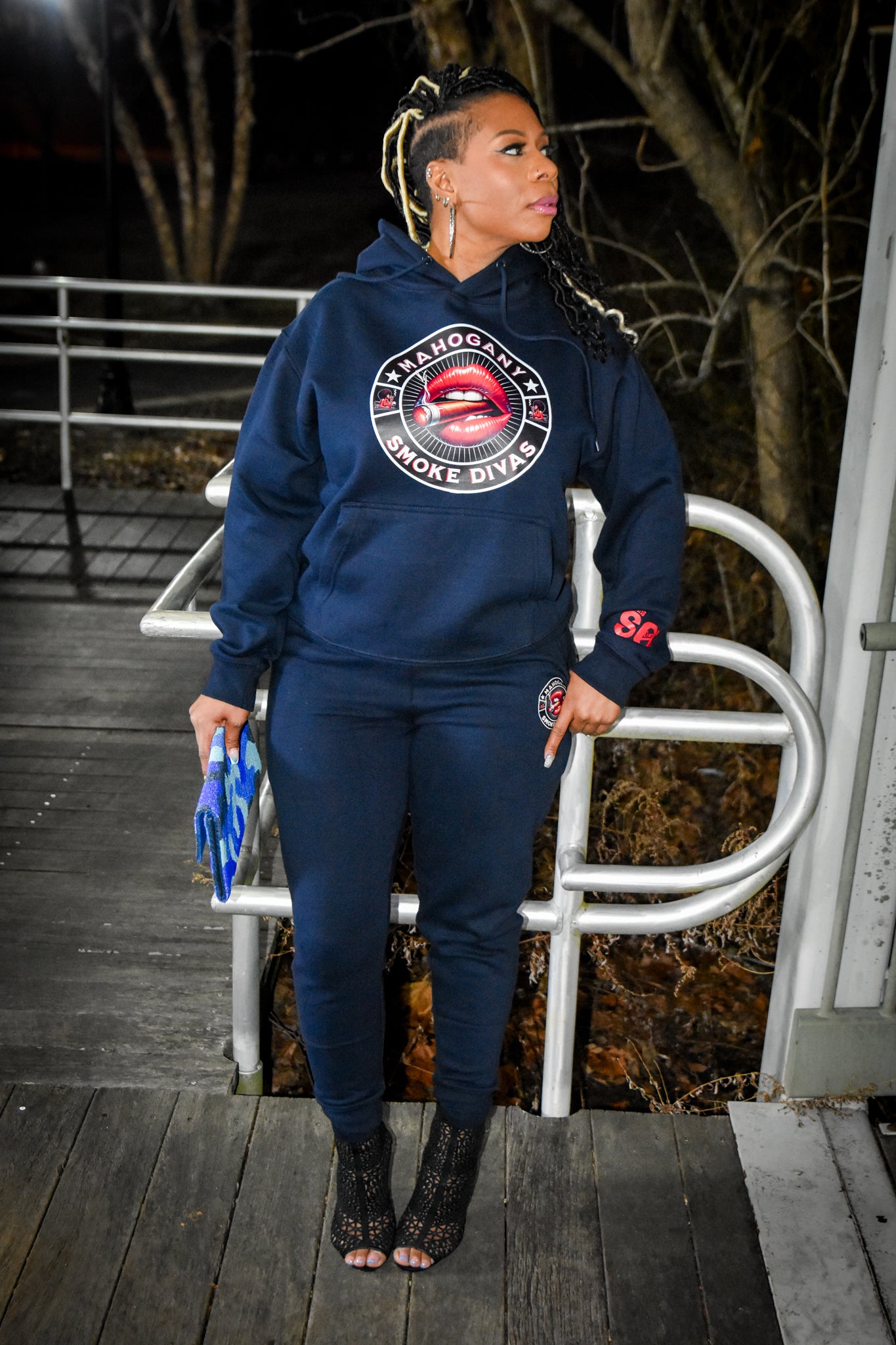 Mahogany Smoke Divas Sweat Suit