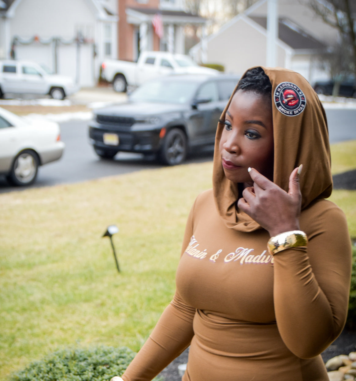 Mahogany Diva Hooded Dress
