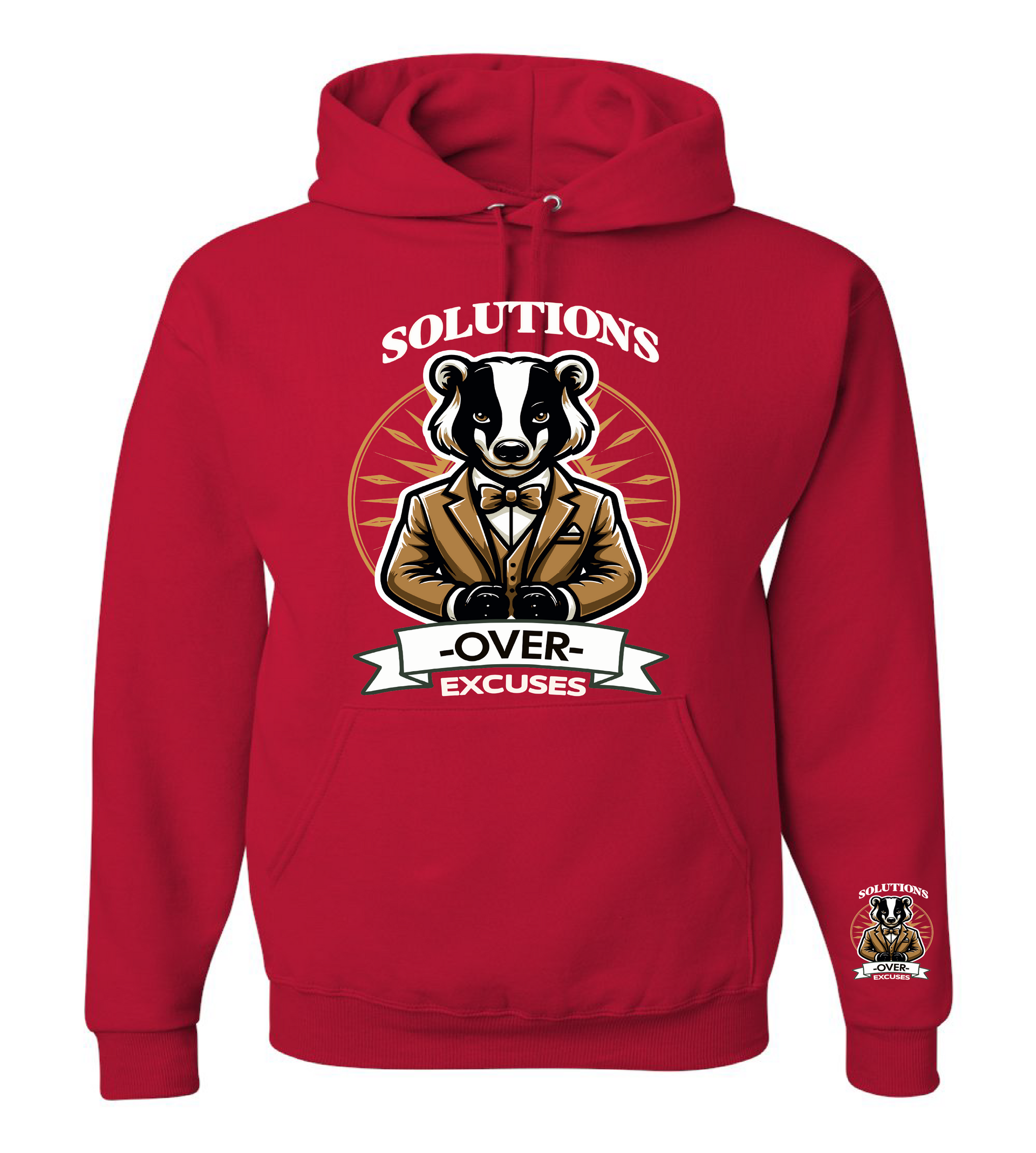 Solutions Over Excuses Brown Sweat Shirts