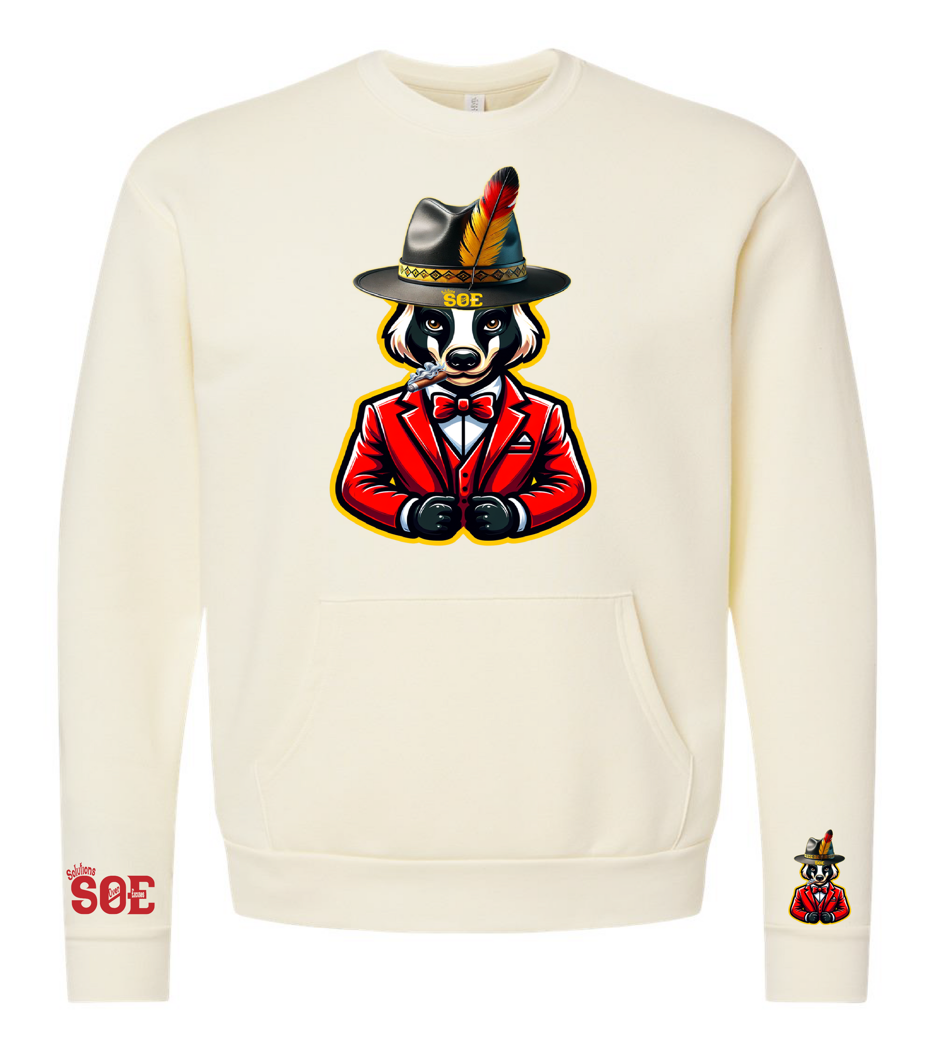 SOE Smoke Logo crew neck pocket